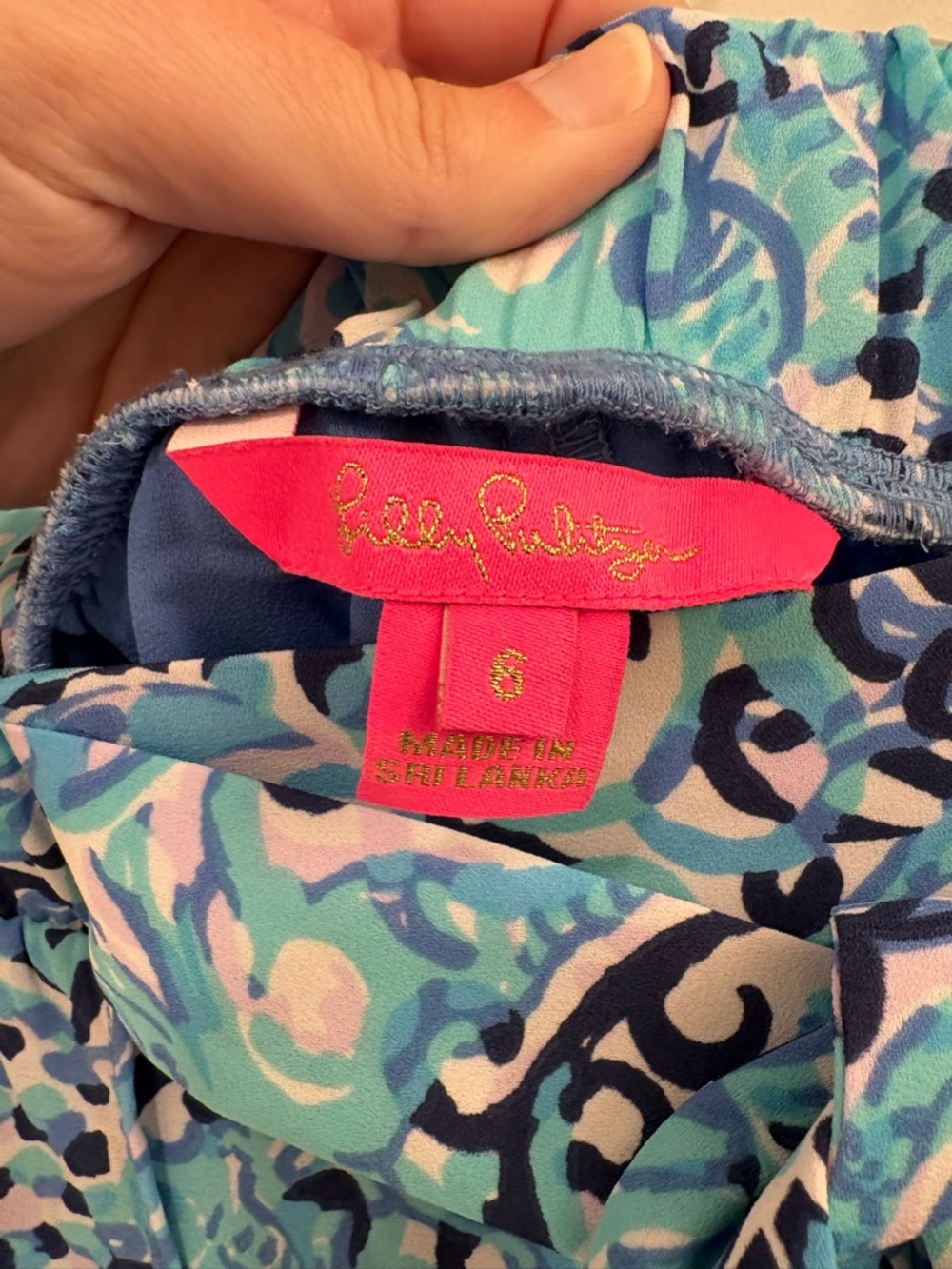 Lilly Pulitzer Mylee Tie Front Shorts in Light Aqua Spritz Size 6 - Picture 4 of 9